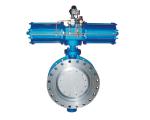 D643H pneumatic hard seal butterfly valve with flange