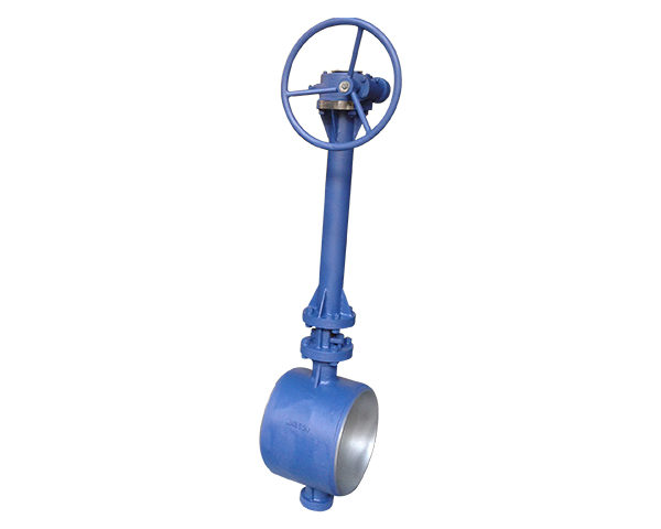 Extension rod welded hard seal butterfly valve