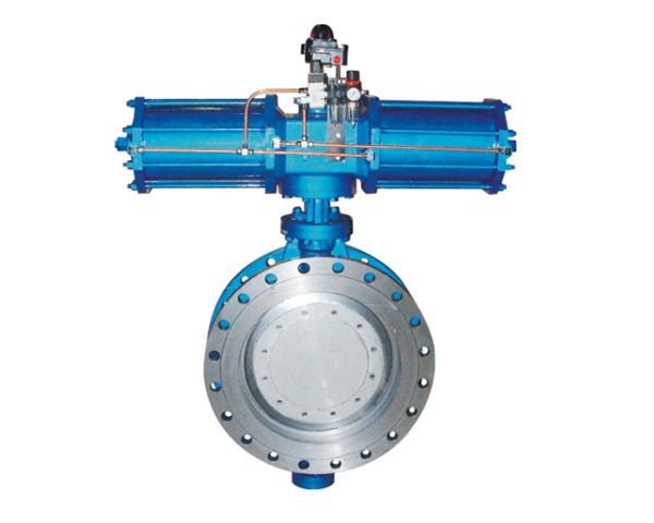 D643H pneumatic hard seal butterfly valve with flange