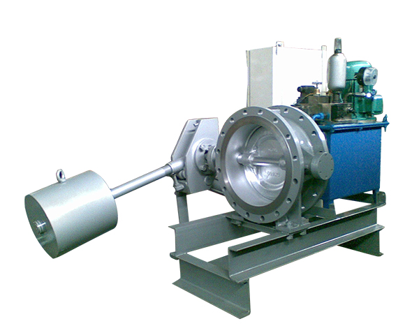 The fast closing butterfly valve with heavy hammer